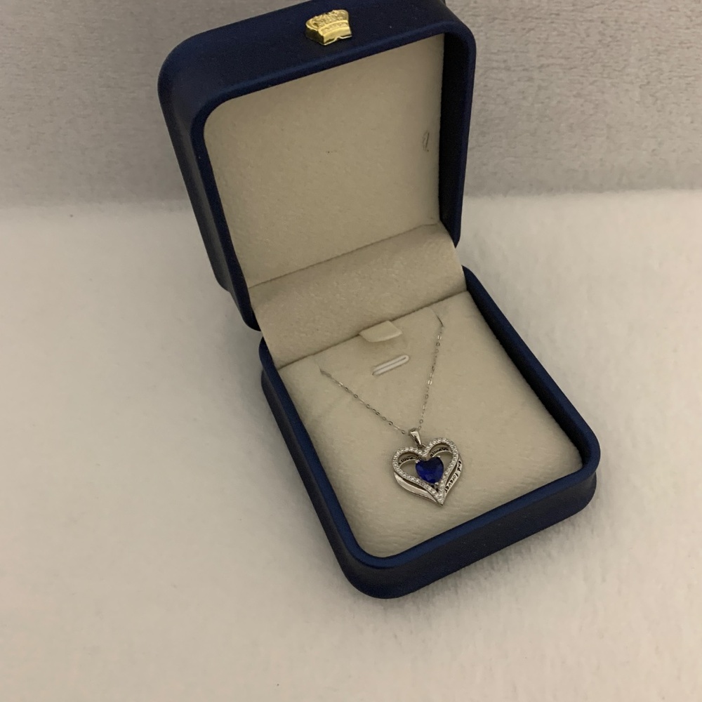 September Birthstone 925 Sterling Silver I love you Always and Forever Necklace